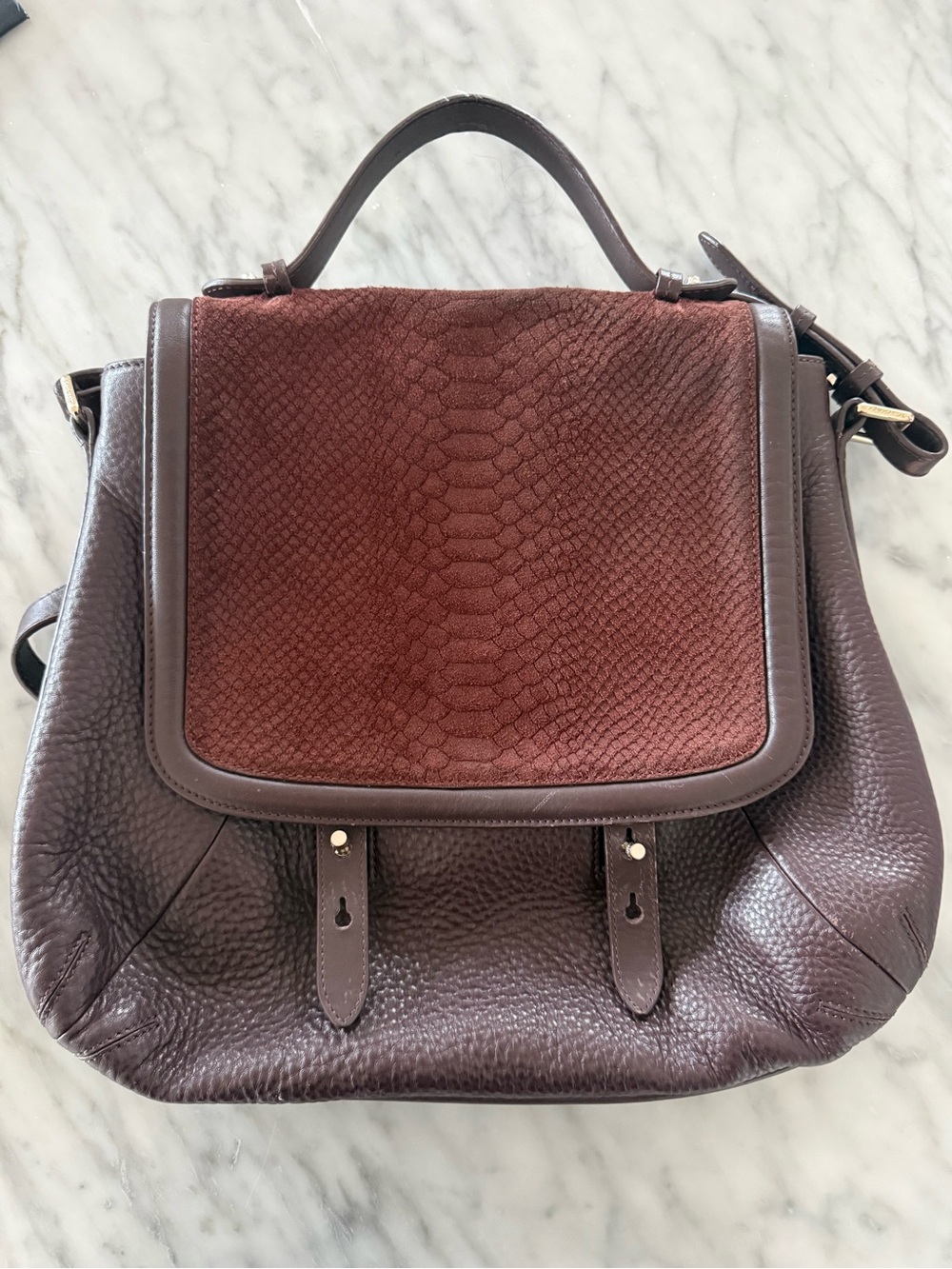 Mackage Burgundy Leather Shoulder Bag